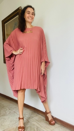 Vestido Plissado Crepe Rosê - buy online