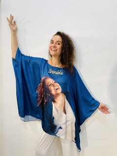 Imagem do Camiseta Maxi Cetim Alcione Azul