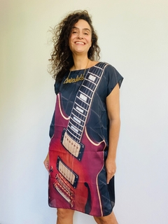 Imagem do Vestido Kaftan Cetim Guitarra