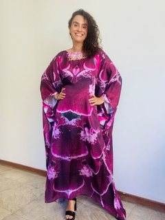 Vestido Maxi Longo Cetim Orquidea Vinho na internet