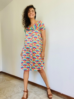 Vestido Boneca Seda Pura Arco Íris - buy online