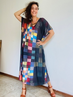 Vestido Amplo V Jersey Paul Klee Colorido - comprar online