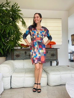 Vestido Sereia Justo Jersey Paul Klee Colorido na internet