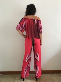 Blusa Cigana Crepe Antúrio Vermelho - ALESSA