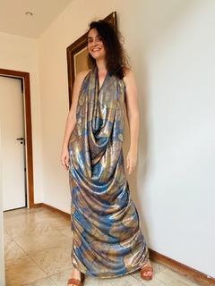 Vestido Regata Maxi Gola Paetê Plumas - comprar online
