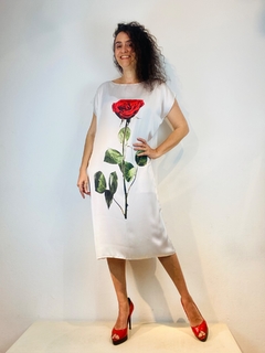 Vestido Kaftan Cetim Rosa Unica - comprar online