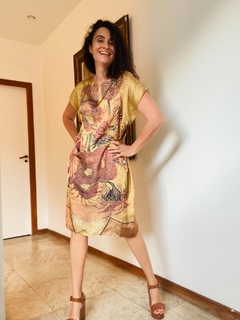 Vestido Kaftan Cetim Van Gogh