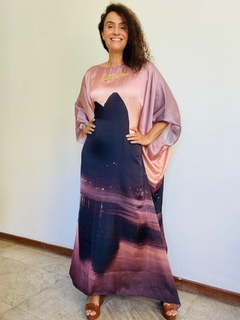 Image of Vestido Maxi Longo Cetim Leblon