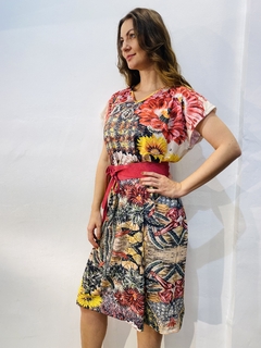 Image of Vestido Kaftan Jersey Cactus