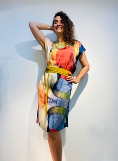 Image of Vestido Kaftan Cetim Kupkla