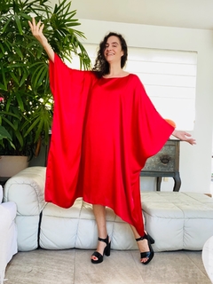 Vestido Maxi Cetim Vermelho - comprar online