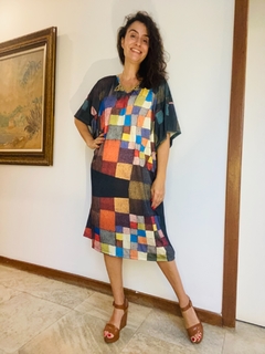 Imagem do Vestido T Gola V Jersey Paul Klee Colorido