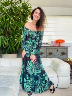 Vestido Cigana Babado Longo Chiffon Costela Adão - buy online