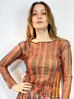 Blusa Pele Tule Paul Klee Vermelho on internet