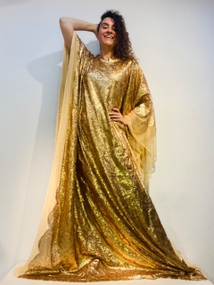 Vestido Maxi Longo Paetê Oro - comprar online