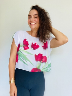 Camiseta Cropped Tulipas - comprar online