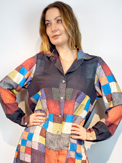 Camisa Social Crepe Paul Klee Colorido - buy online