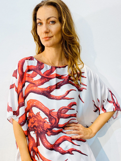 Camiseta Morcego Cetim Coral - comprar online