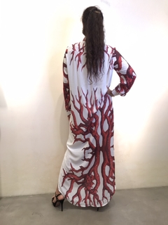 Vestido Chemise Longo Crepe Coral - comprar online