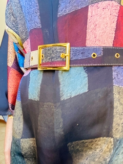 Vestido Maxi Longo Cetim Paul Klee Colorido na internet