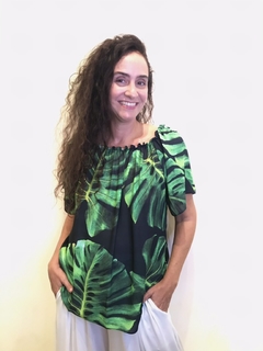 Blusa Cigana Crepe Costela de Adão - comprar online