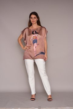 Camiseta Kaftan Cetim Mulher Maravilha - comprar online