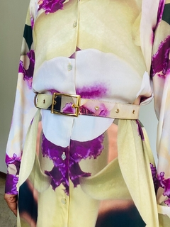 Vestido Chemise Curto Crepe Orquídea Branco na internet