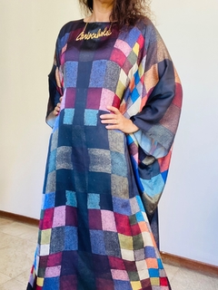 Vestido Maxi Longo Cetim Paul Klee Colorido na internet