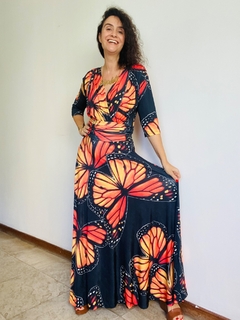 Vestido Sereia Evasê Longo Farfale Preto - online store