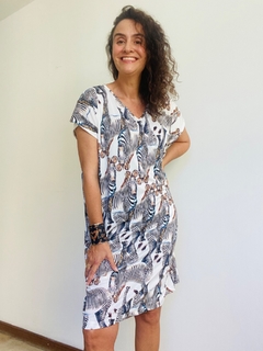 Vestido Kaftan Jersey Zebra - comprar online