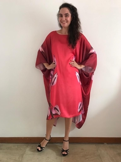 Vestido Maxi Curto Cetim Antúrio Vermelho - comprar online