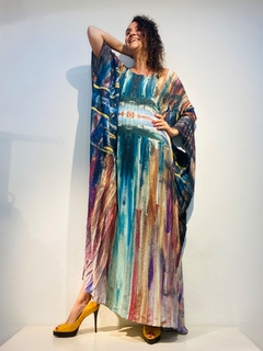 Vestido Plissado Longo Crepe Munch - loja online