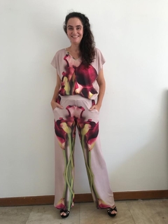 Calça Reta Jersey Calla Vermelha - buy online