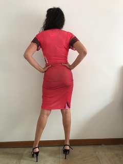 Vestido Torcido Jersey Antúrio Vermelho - ALESSA