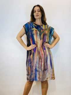 Vestido Kaftan Cetim Munch - comprar online