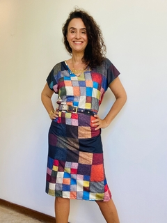 Vestido Kaftan Jersey Paul Klee Colorido on internet