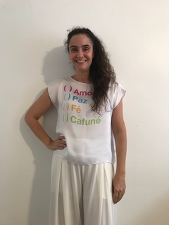 Camiseta Canoa Cetim Fé, Cafuné