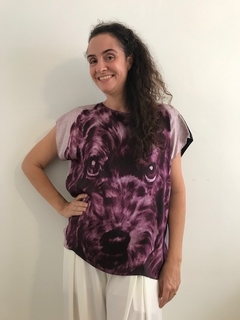 Camiseta Kaftan Seda Cachorro na internet