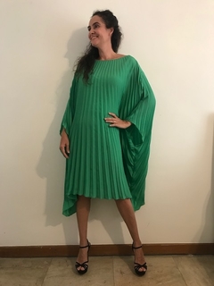 Vestido Curto Plissê Crepe Verde - buy online