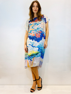 Vestido Kaftan V Jersey Mar - comprar online