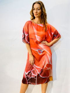 Vestido T Cetim Petala Vermelha - comprar online