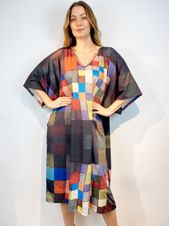 Vestido T Gola V Jersey Paul Klee Colorido - comprar online