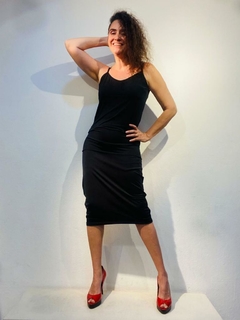 Vestido Alcinha Jersey Preto Lisos - ALESSA