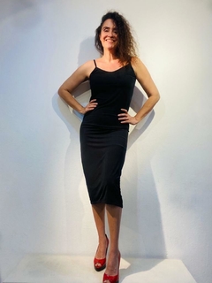 Vestido Alcinha Jersey Preto Lisos