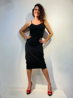 Vestido Alcinha Jersey Preto Lisos - online store