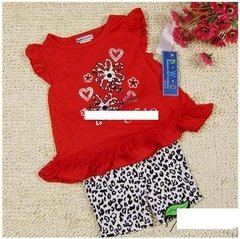 Set 2 p Remera roja con short Importado