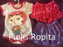 set 2p sheriff callie body y short con volados