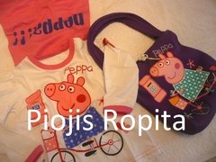 Set Peppa Pig 2p Remera Manga Larga con Capa y Cartera Frisada - comprar online