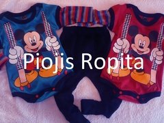 Set de mickey body tiradores manga larga y pantalón - comprar online