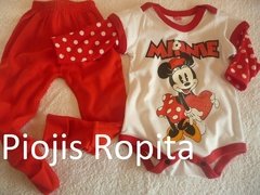 Set 2p Minnie Body manga larga con lunares con Pantalón rojo - comprar online